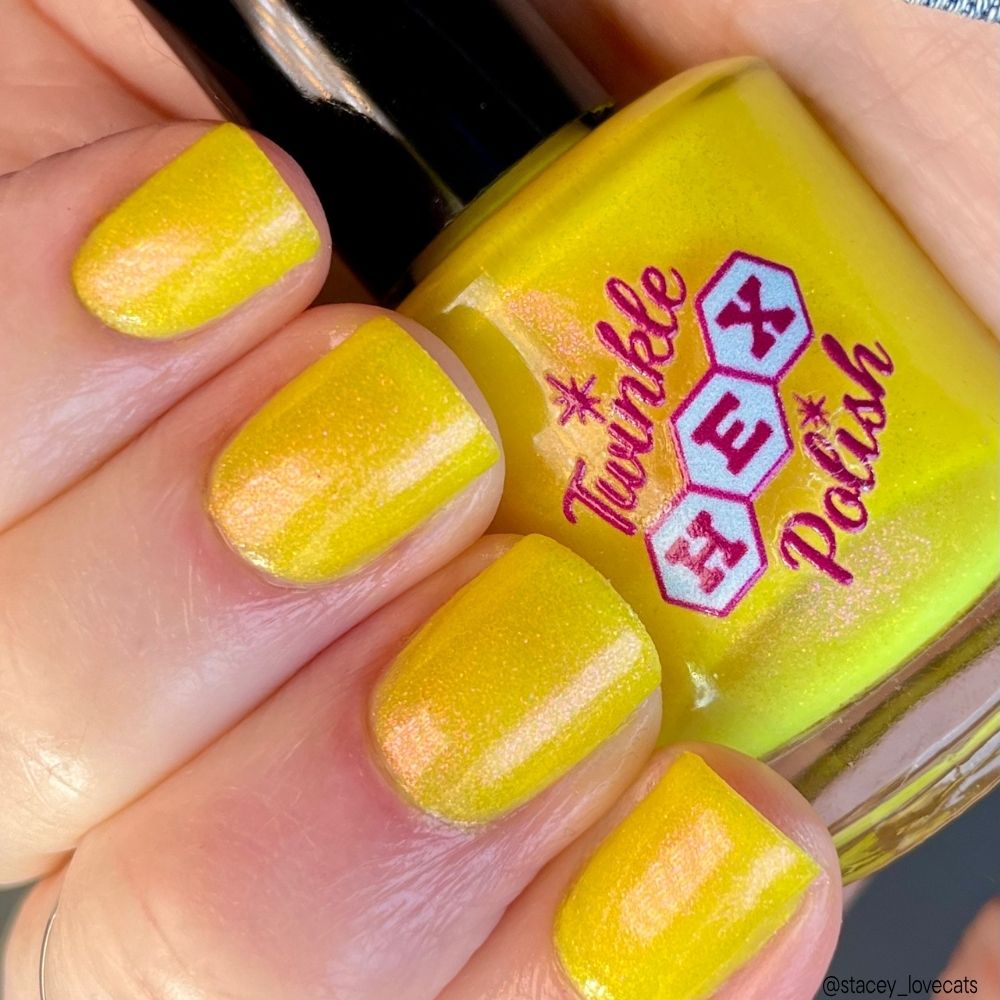 Can't Erase Their Glow nail polish by Twinkle Hex Polish – bold handmade indie nail polish with flakes shimmer