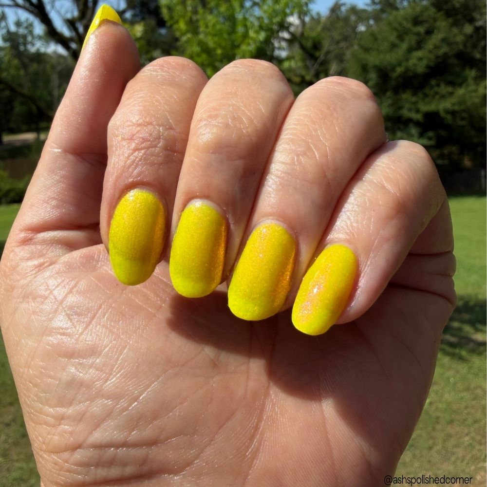 Can't Erase Their Glow nail polish by Twinkle Hex Polish – bold handmade indie nail polish with flakes shimmer