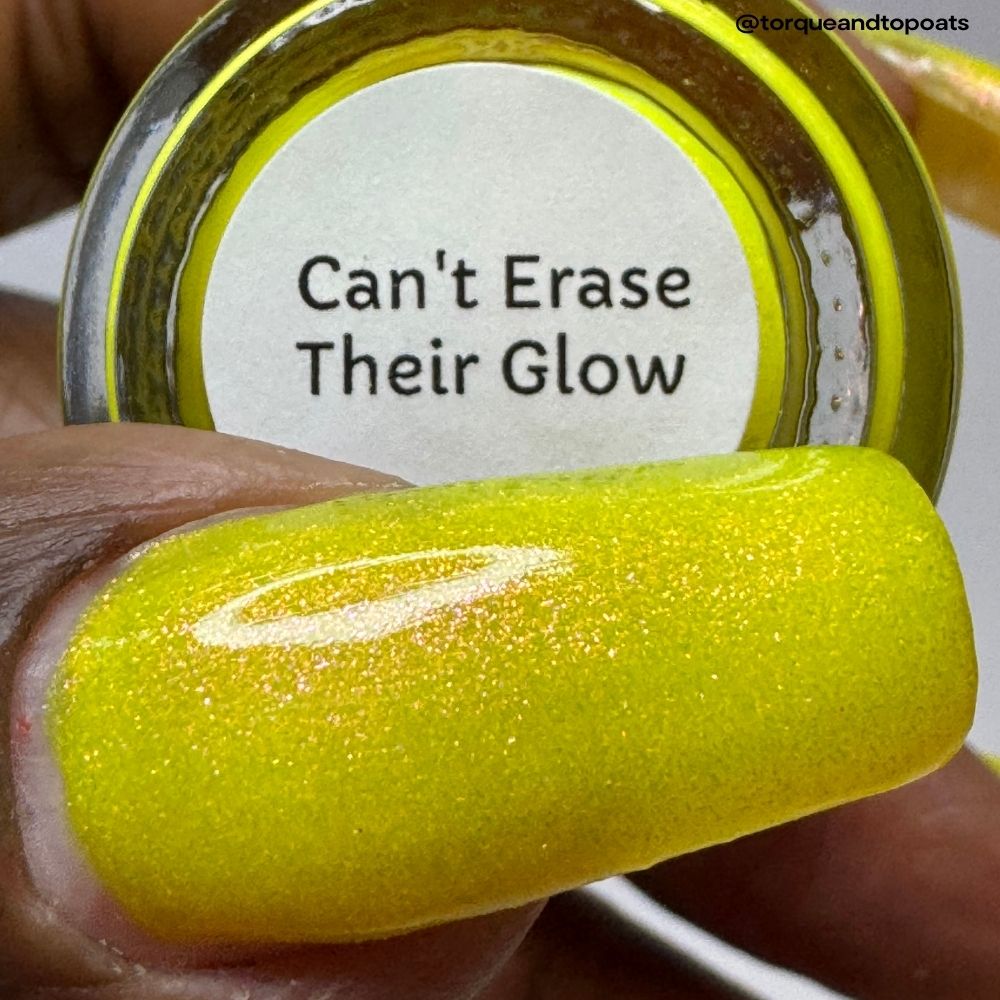Can't Erase Their Glow nail polish by Twinkle Hex Polish – bold handmade indie nail polish with flakes shimmer