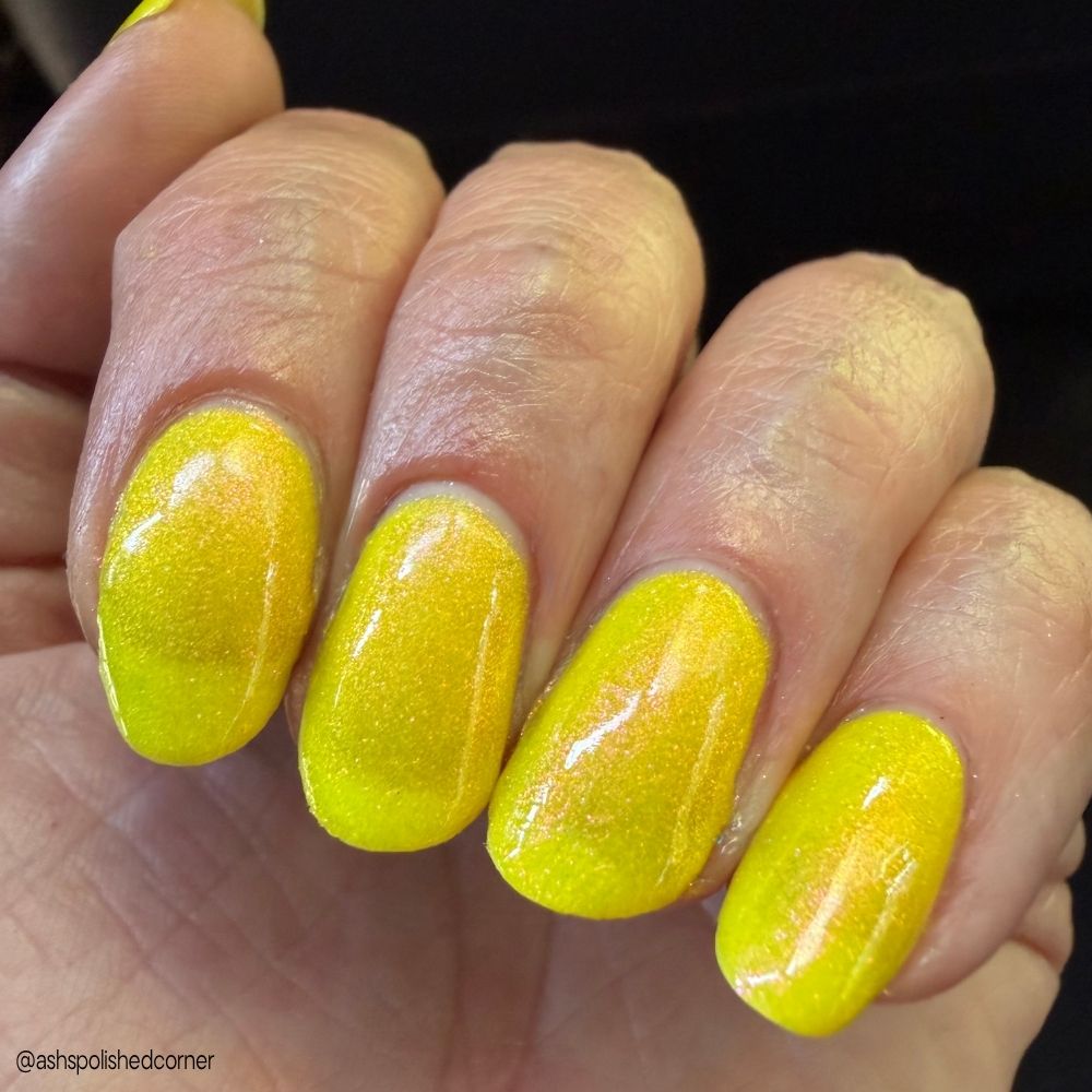 Can't Erase Their Glow nail polish by Twinkle Hex Polish – bold handmade indie nail polish with flakes shimmer