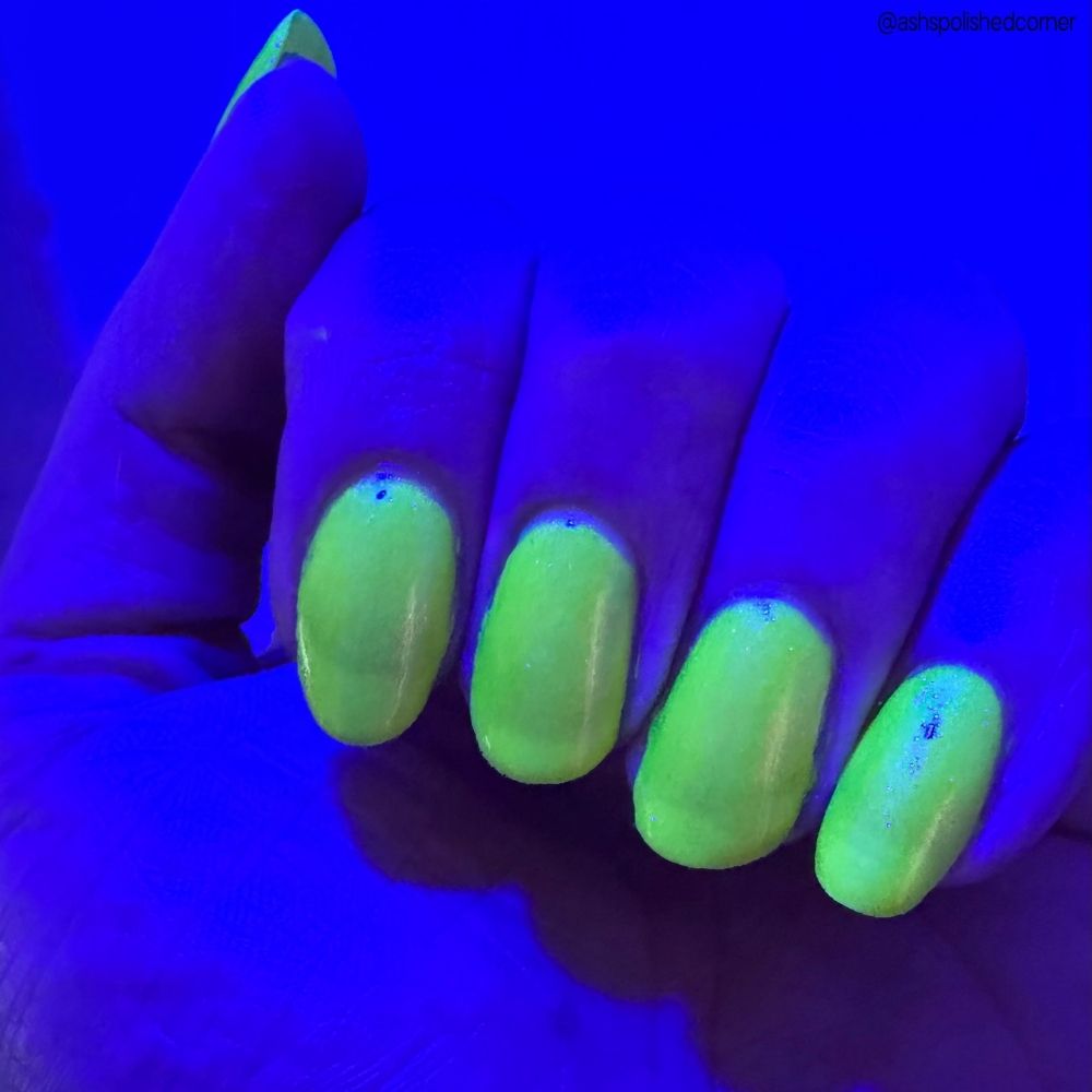 Can't Erase Their Glow nail polish by Twinkle Hex Polish – bold handmade indie nail polish with flakes shimmer