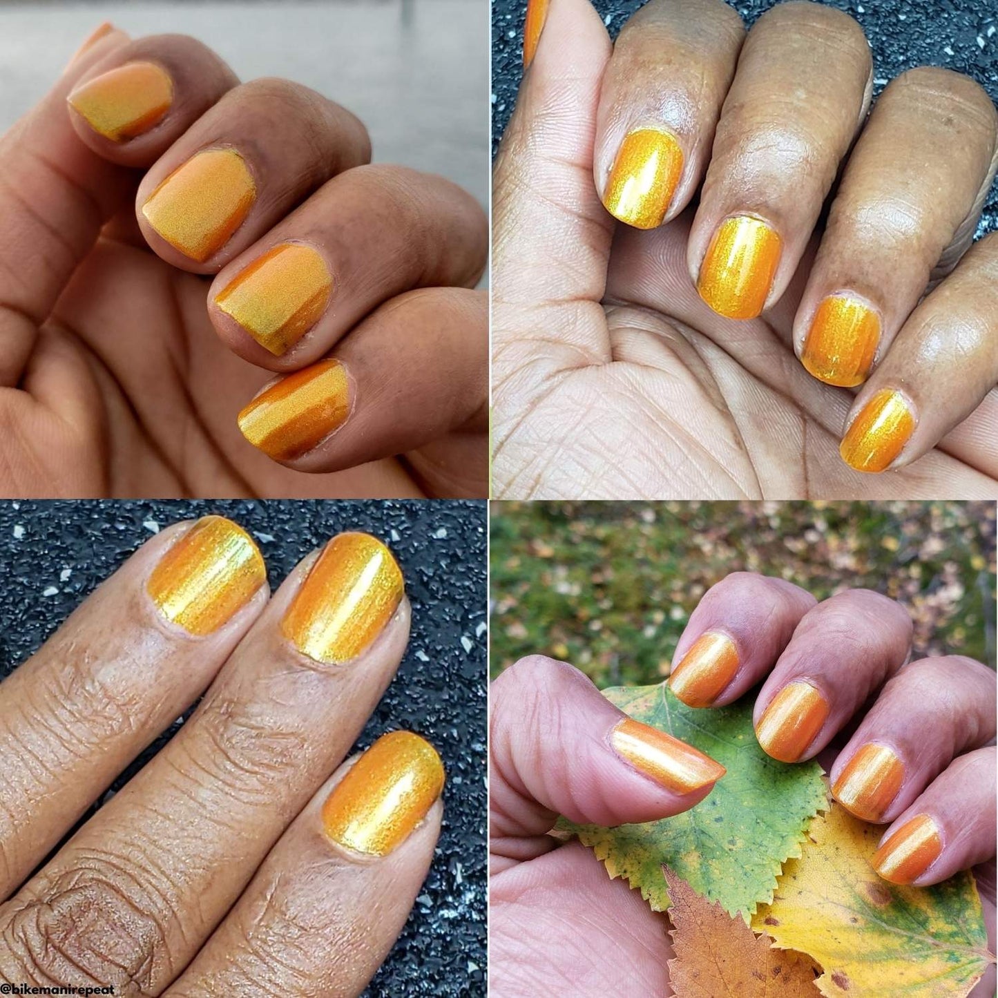 Citrus Got Real nail polish by Twinkle & Hex Polish – bold handmade indie nail polish with flakes shimmer