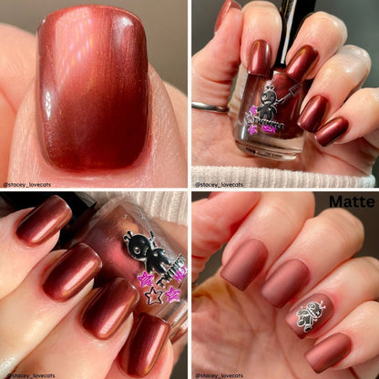 Cupid's Bad Aim nail polish by Twinkle & Hex Polish – bold handmade indie nail polish with flakes shimmer