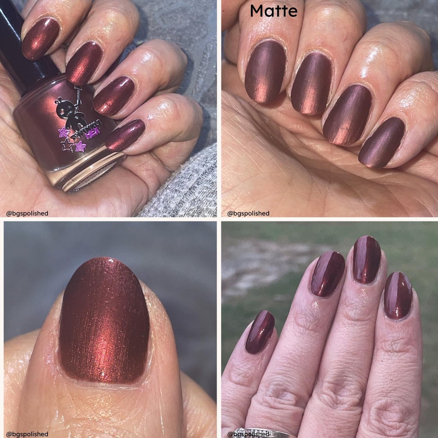 Cupid's Bad Aim nail polish by Twinkle & Hex Polish – bold handmade indie nail polish with flakes shimmer