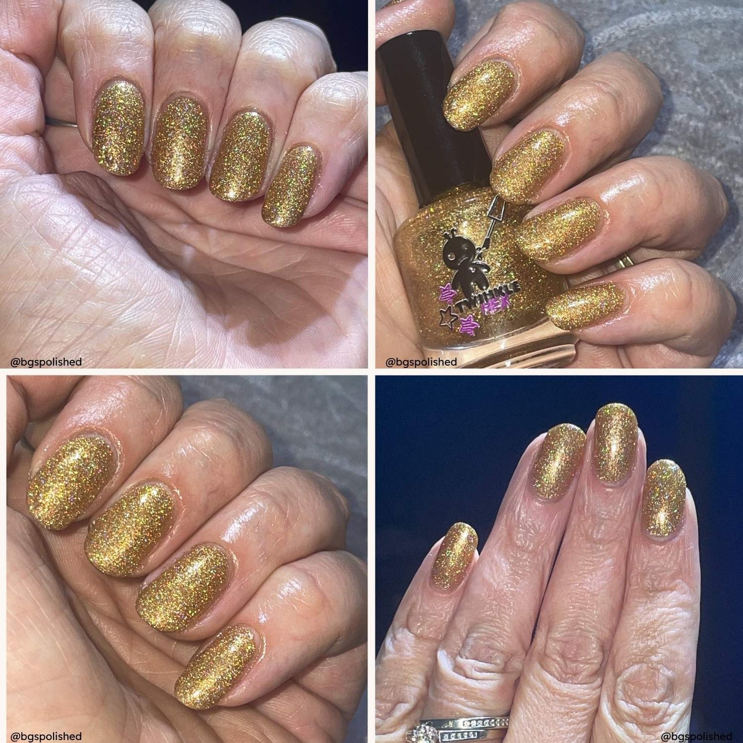 Dasher's Speeding Ticket nail polish by Twinkle & Hex Polish – bold handmade indie nail polish with flakes shimmer