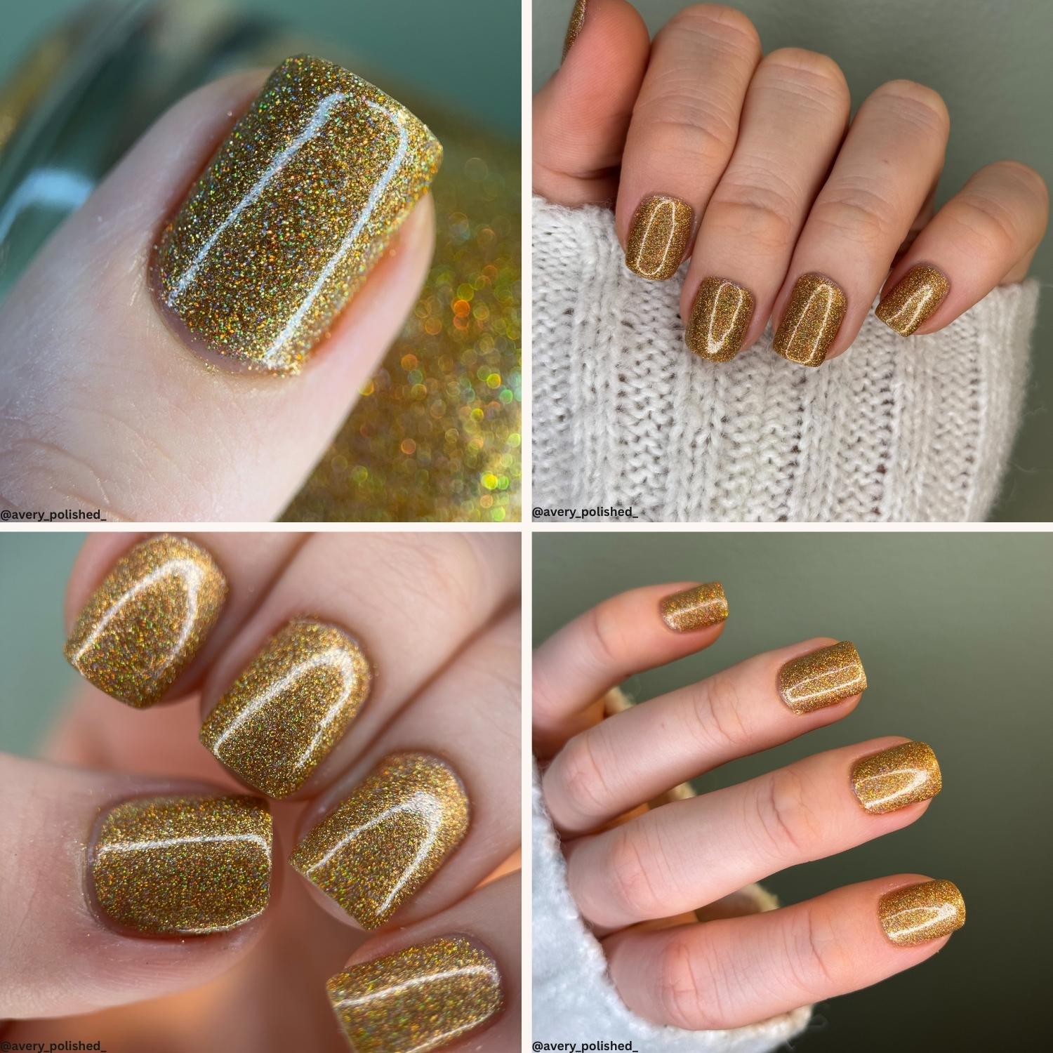 Dasher's Speeding Ticket nail polish by Twinkle & Hex Polish – bold handmade indie nail polish with flakes shimmer