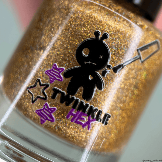Dasher's Speeding Ticket nail polish by Twinkle & Hex Polish – bold handmade indie nail polish with flakes shimmer
