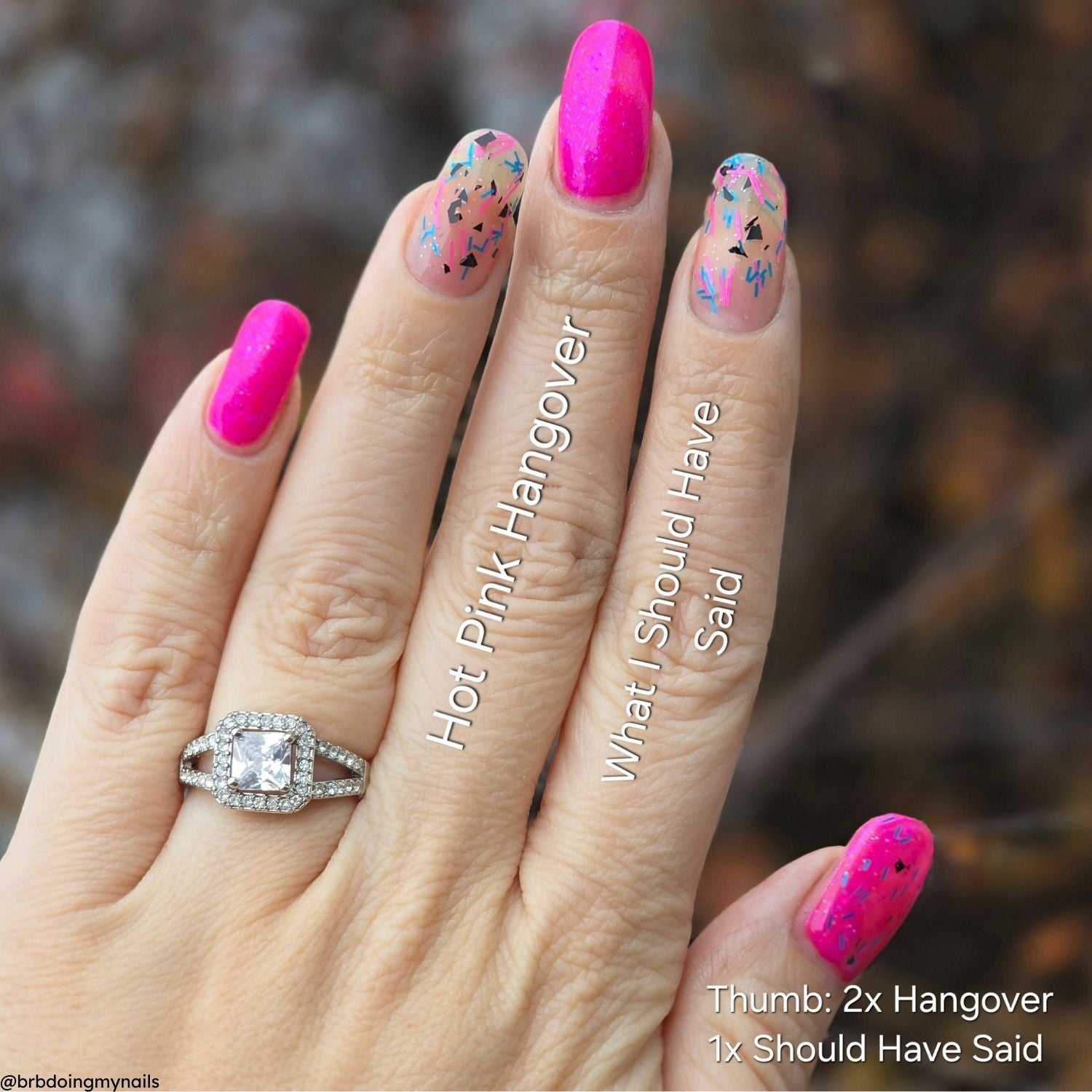 Drama Club Duo nail polish by Twinkle & Hex Polish – bold handmade indie nail polish with flakes shimmer