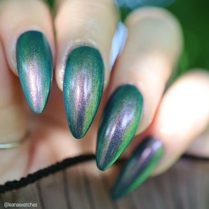 Enfield Horror nail polish by Twinkle Hex Polish – bold handmade indie nail polish with flakes shimmer