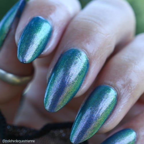 Enfield Horror nail polish by Twinkle Hex Polish – bold handmade indie nail polish with flakes shimmer