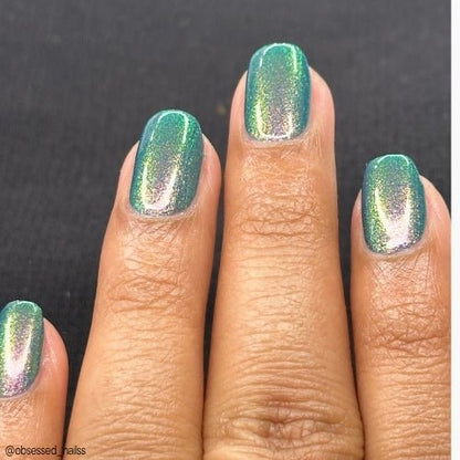Enfield Horror nail polish by Twinkle Hex Polish – bold handmade indie nail polish with flakes shimmer