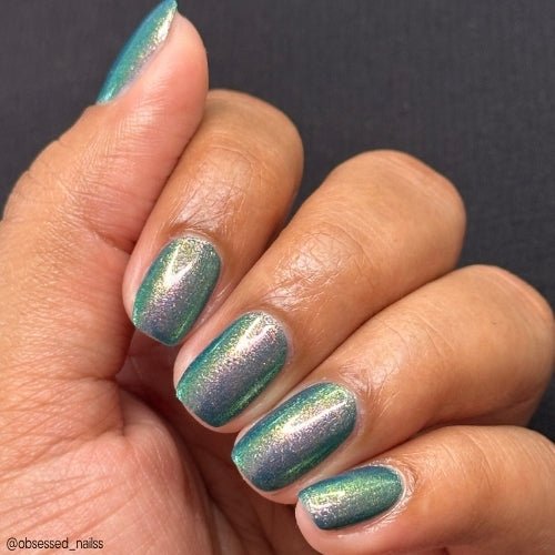 Enfield Horror nail polish by Twinkle Hex Polish – bold handmade indie nail polish with flakes shimmer