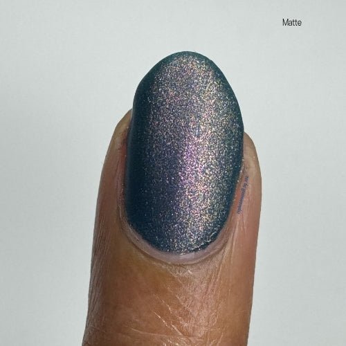 Enfield Horror nail polish by Twinkle Hex Polish – bold handmade indie nail polish with flakes shimmer