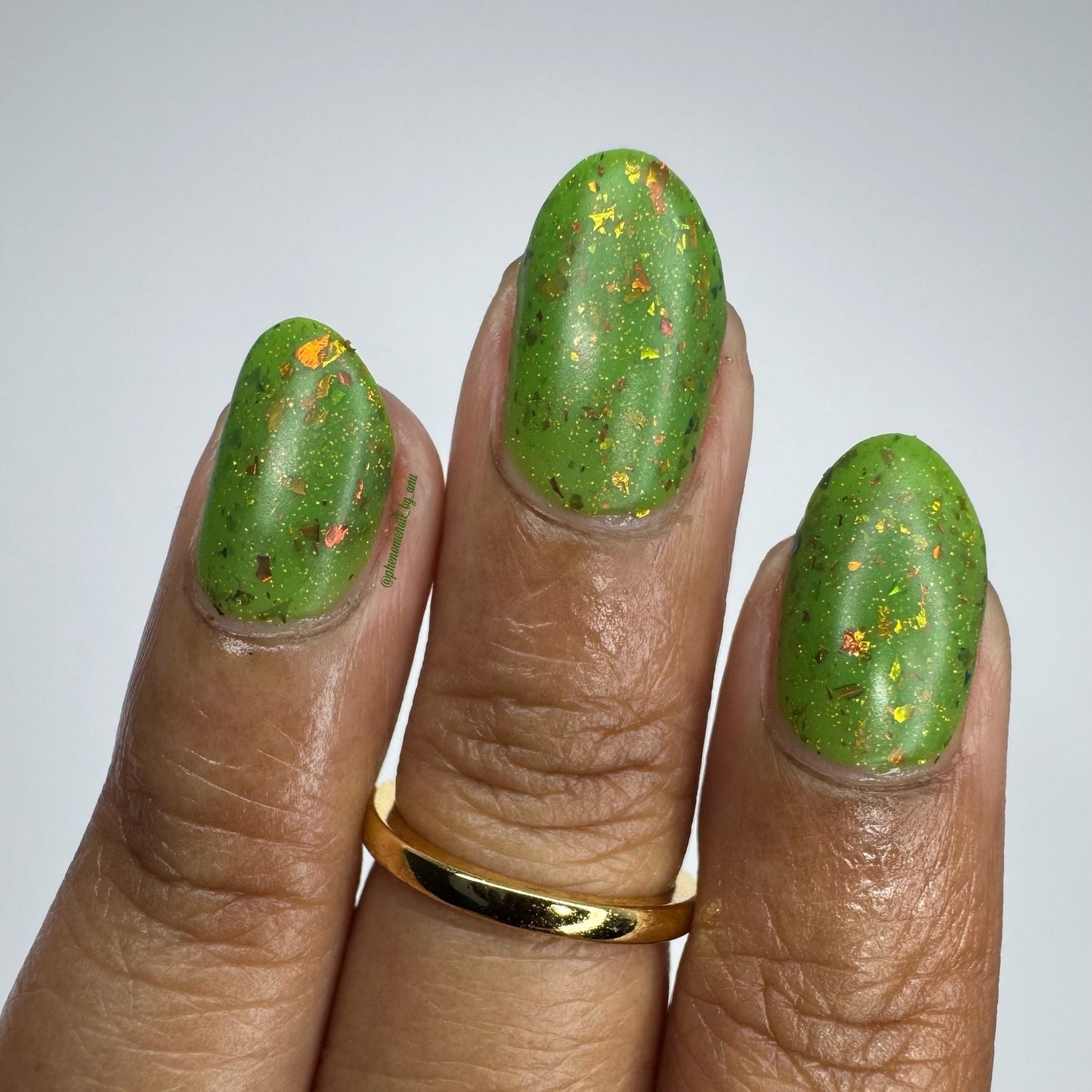Fine. Everything is Fine. nail polish by Twinkle & Hex Polish – bold handmade indie nail polish with flakes shimmer