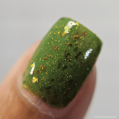 Fine. Everything is Fine. nail polish by Twinkle & Hex Polish – bold handmade indie nail polish with flakes shimmer