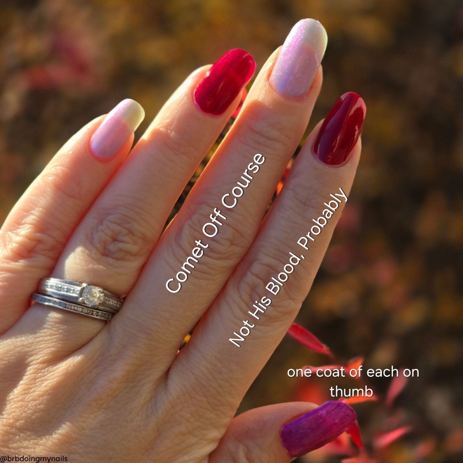 Fire & Frost Duo nail polish by Twinkle & Hex Polish – bold handmade indie nail polish with flakes shimmer