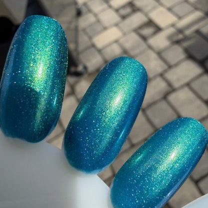 Flibbertigibbet nail polish by Twinkle Hex Polish – bold handmade indie nail polish with flakes shimmer