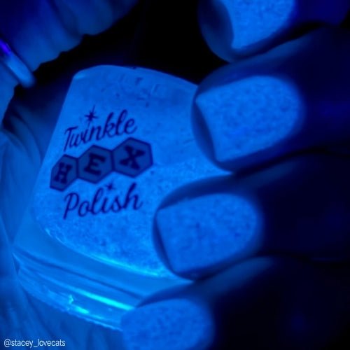 Fresno Nightcrawler nail polish by Twinkle Hex Polish – bold handmade indie nail polish with flakes shimmer