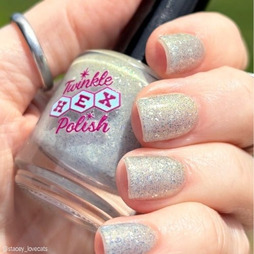 Fresno Nightcrawler nail polish by Twinkle Hex Polish – bold handmade indie nail polish with flakes shimmer