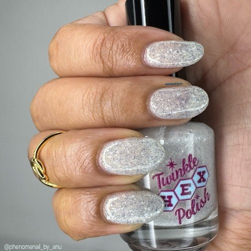 Fresno Nightcrawler nail polish by Twinkle Hex Polish – bold handmade indie nail polish with flakes shimmer