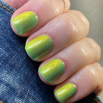 Frost Again. Cover the Plants. nail polish by Twinkle Hex Polish – bold handmade indie nail polish with flakes shimmer