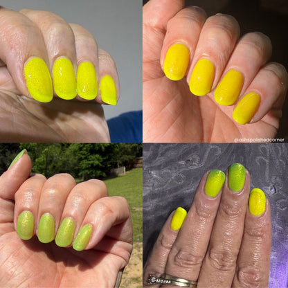 Frost Again. Cover the Plants. nail polish by Twinkle Hex Polish – bold handmade indie nail polish with flakes shimmer