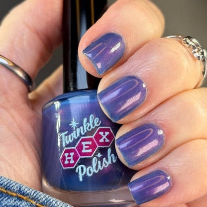Hodag nail polish by Twinkle Hex Polish – bold handmade indie nail polish with flakes shimmer