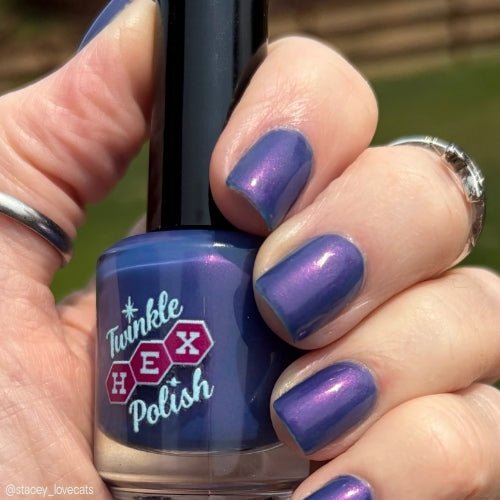 Hodag nail polish by Twinkle Hex Polish – bold handmade indie nail polish with flakes shimmer