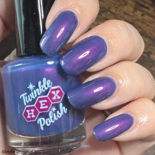 Hodag nail polish by Twinkle Hex Polish – bold handmade indie nail polish with flakes shimmer