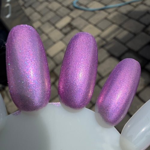 Lollygag nail polish by Twinkle Hex Polish – bold handmade indie nail polish with flakes shimmer