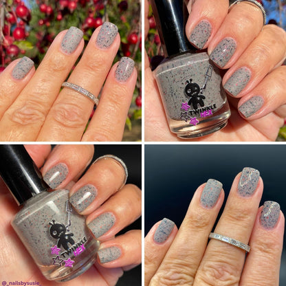 Look at Those Pumpkins nail polish by Twinkle & Hex Polish – bold handmade indie nail polish with flakes shimmer