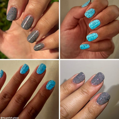 Look at Those Pumpkins nail polish by Twinkle & Hex Polish – bold handmade indie nail polish with flakes shimmer