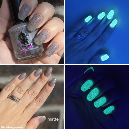 Look at Those Pumpkins nail polish by Twinkle & Hex Polish – bold handmade indie nail polish with flakes shimmer