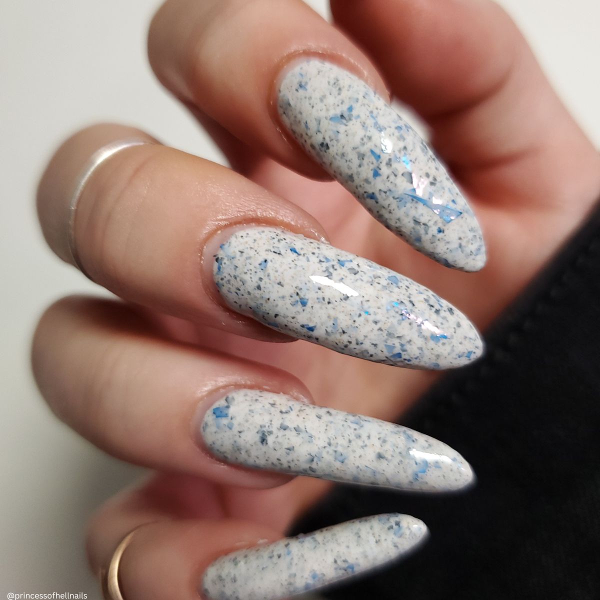 Love That For Me nail polish by Twinkle & Hex Polish – bold handmade indie nail polish with flakes shimmer