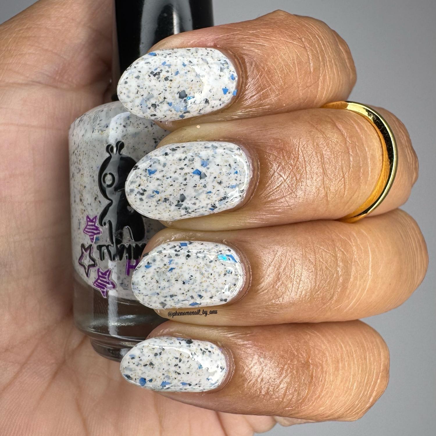Love That For Me nail polish by Twinkle & Hex Polish – bold handmade indie nail polish with flakes shimmer