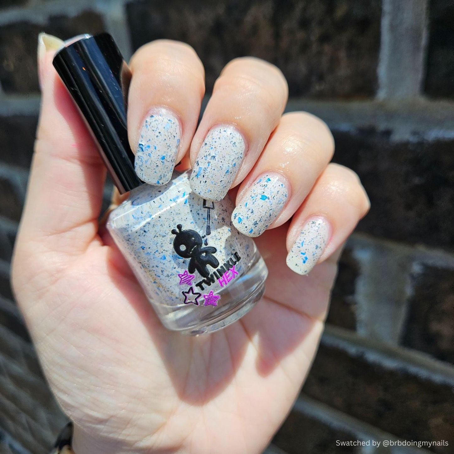 Love That For Me nail polish by Twinkle & Hex Polish – bold handmade indie nail polish with flakes shimmer