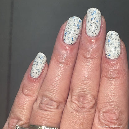 Love That For Me nail polish by Twinkle & Hex Polish – bold handmade indie nail polish with flakes shimmer