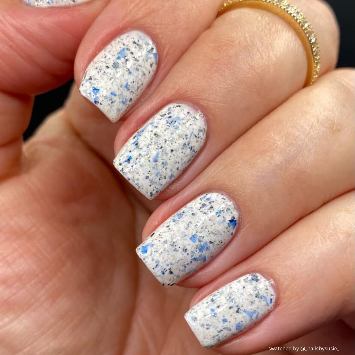 Love That For Me nail polish by Twinkle & Hex Polish – bold handmade indie nail polish with flakes shimmer