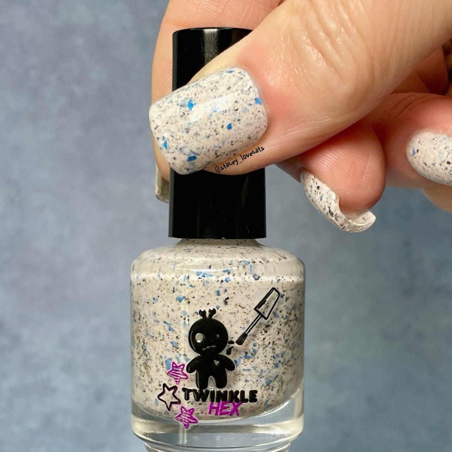 Love That For Me nail polish by Twinkle & Hex Polish – bold handmade indie nail polish with flakes shimmer