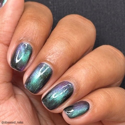 Loveland Frog nail polish by Twinkle Hex Polish – bold handmade indie nail polish with flakes shimmer