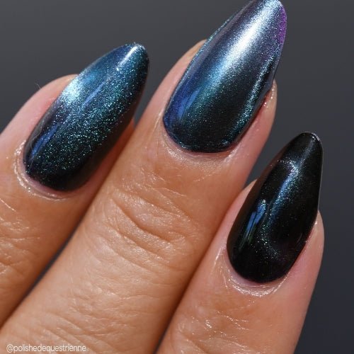 Loveland Frog nail polish by Twinkle Hex Polish – bold handmade indie nail polish with flakes shimmer