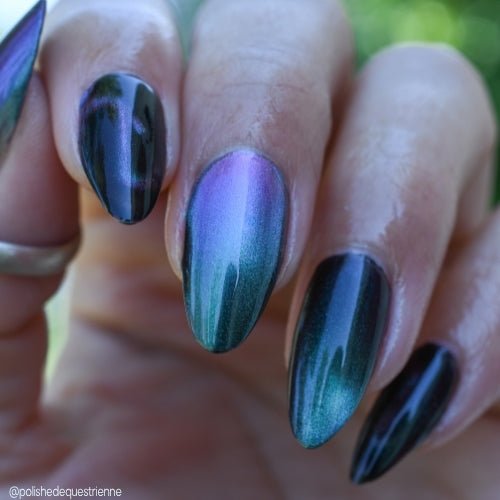 Loveland Frog nail polish by Twinkle Hex Polish – bold handmade indie nail polish with flakes shimmer