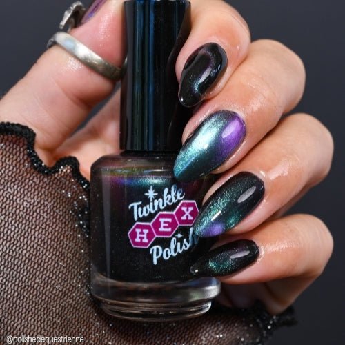 Loveland Frog nail polish by Twinkle Hex Polish – bold handmade indie nail polish with flakes shimmer