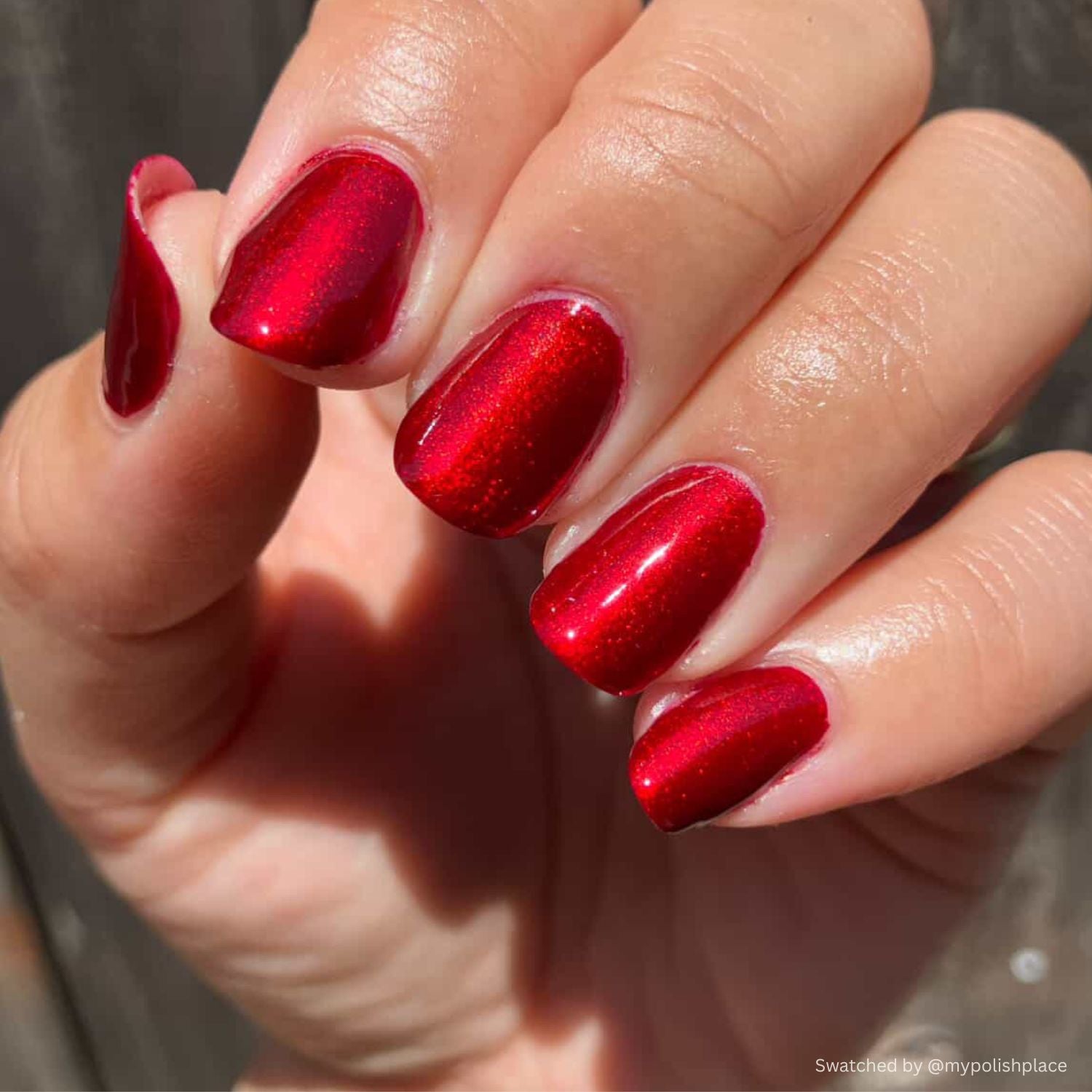 Not His Blood, Probably nail polish by Twinkle & Hex Polish – bold handmade indie nail polish with flakes shimmer