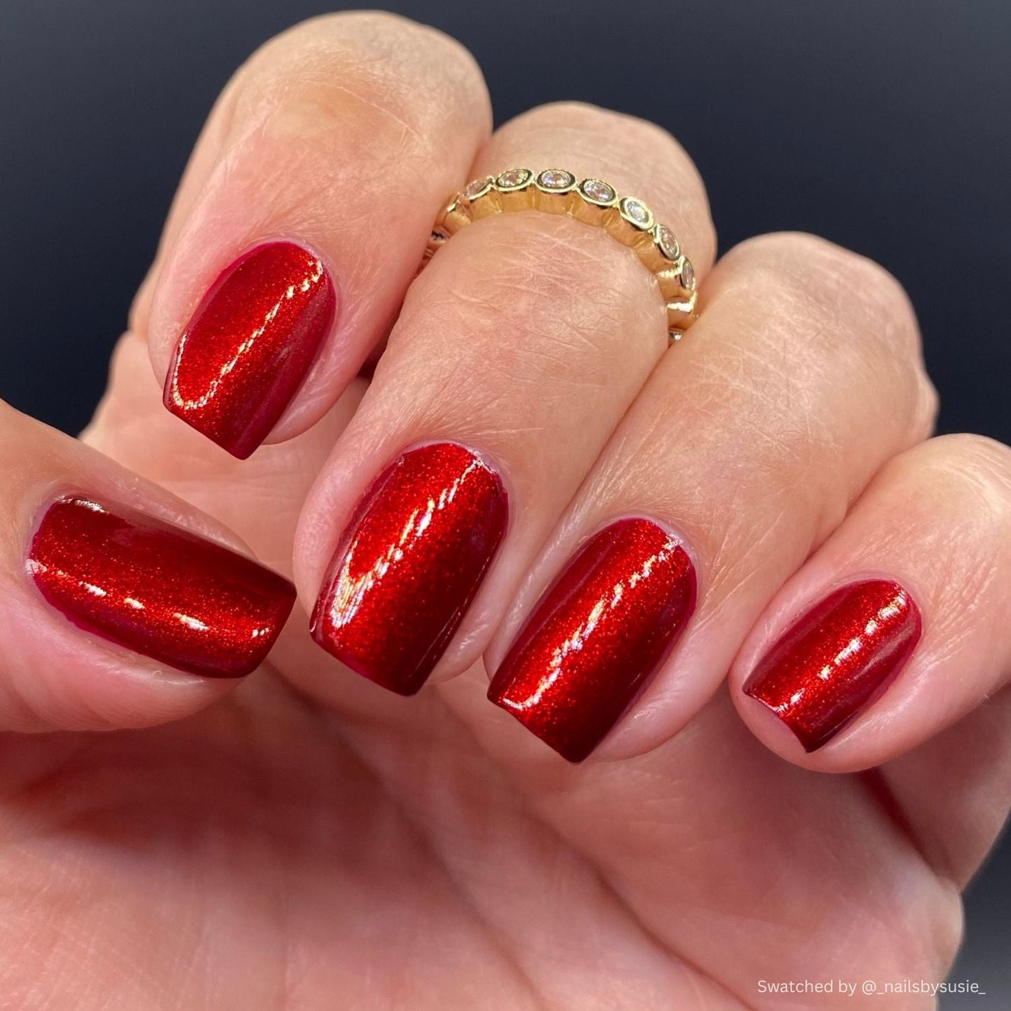 Not His Blood, Probably nail polish by Twinkle & Hex Polish – bold handmade indie nail polish with flakes shimmer