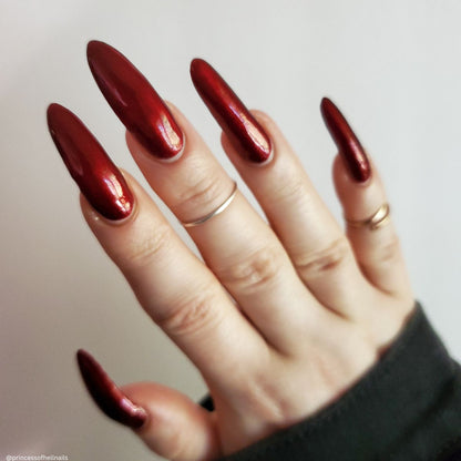 Not His Blood, Probably nail polish by Twinkle & Hex Polish – bold handmade indie nail polish with flakes shimmer