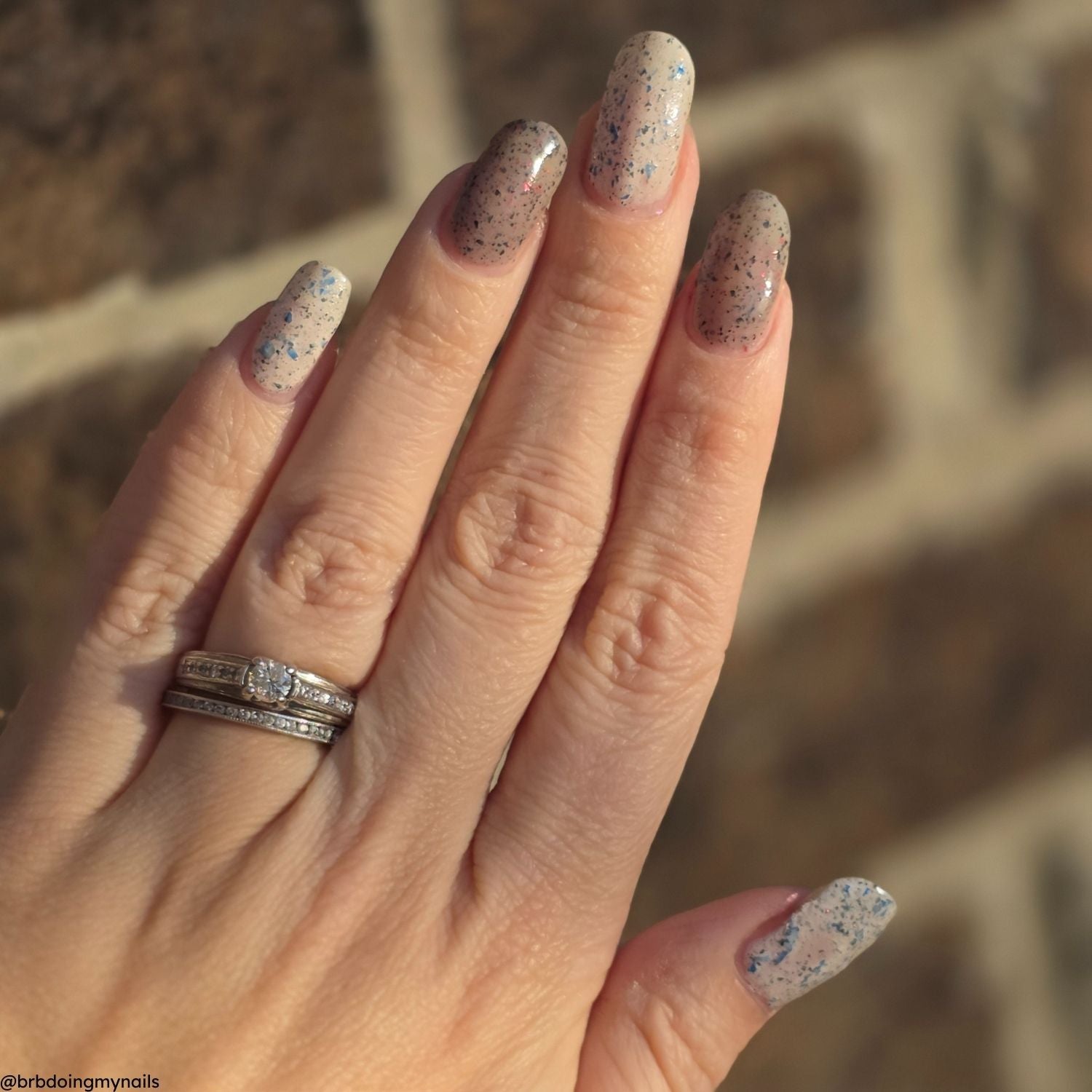 Peppermint Problems nail polish by Twinkle & Hex Polish – bold handmade indie nail polish with flakes shimmer