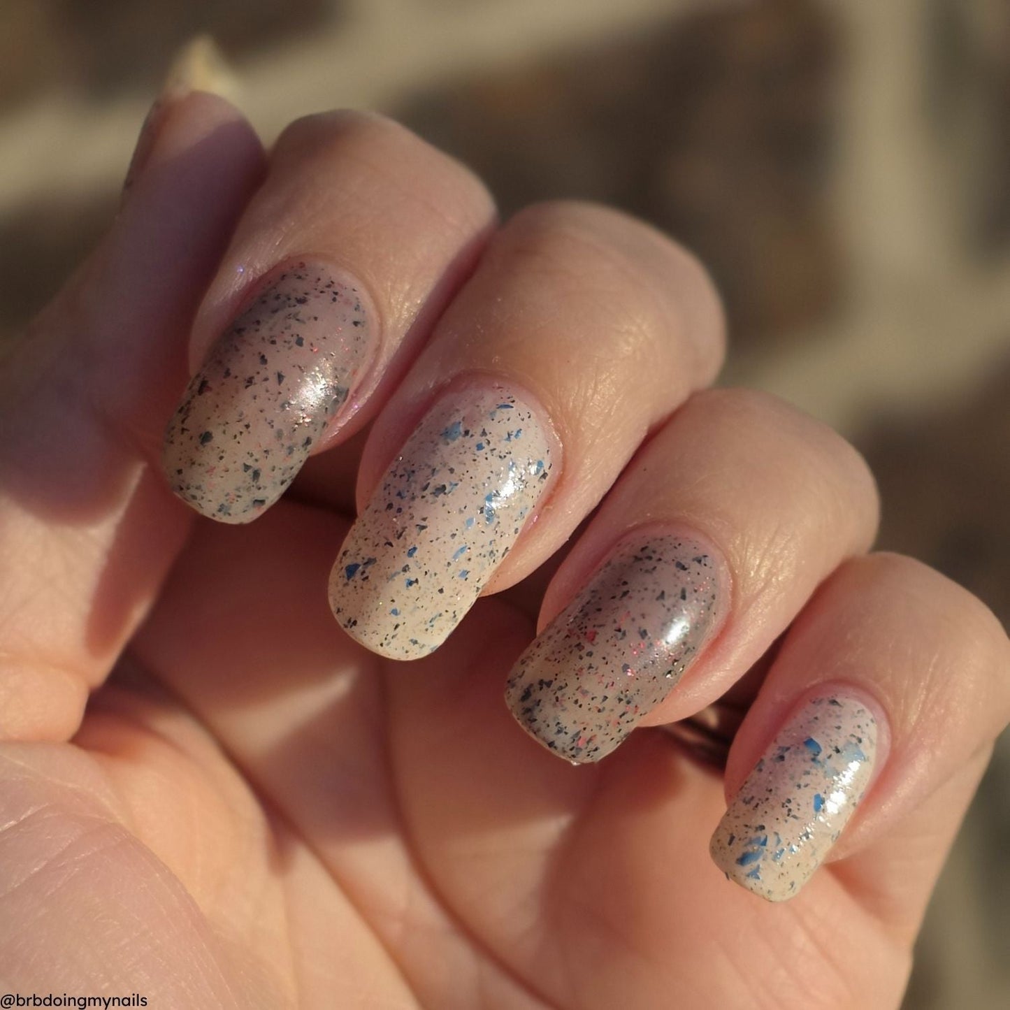 Peppermint Problems nail polish by Twinkle & Hex Polish – bold handmade indie nail polish with flakes shimmer