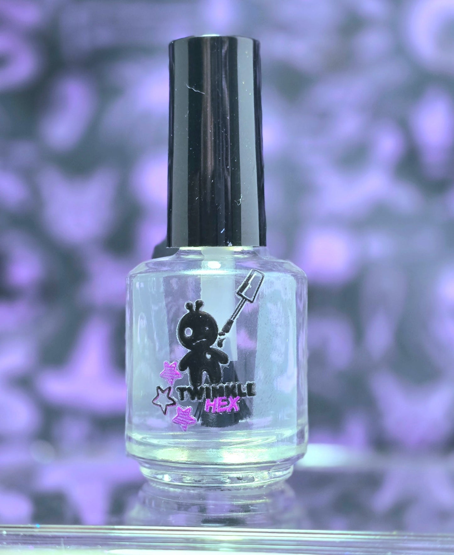 Quick Dry Top Coat nail polish by Twinkle & Hex Polish – bold handmade indie nail polish with flakes shimmer