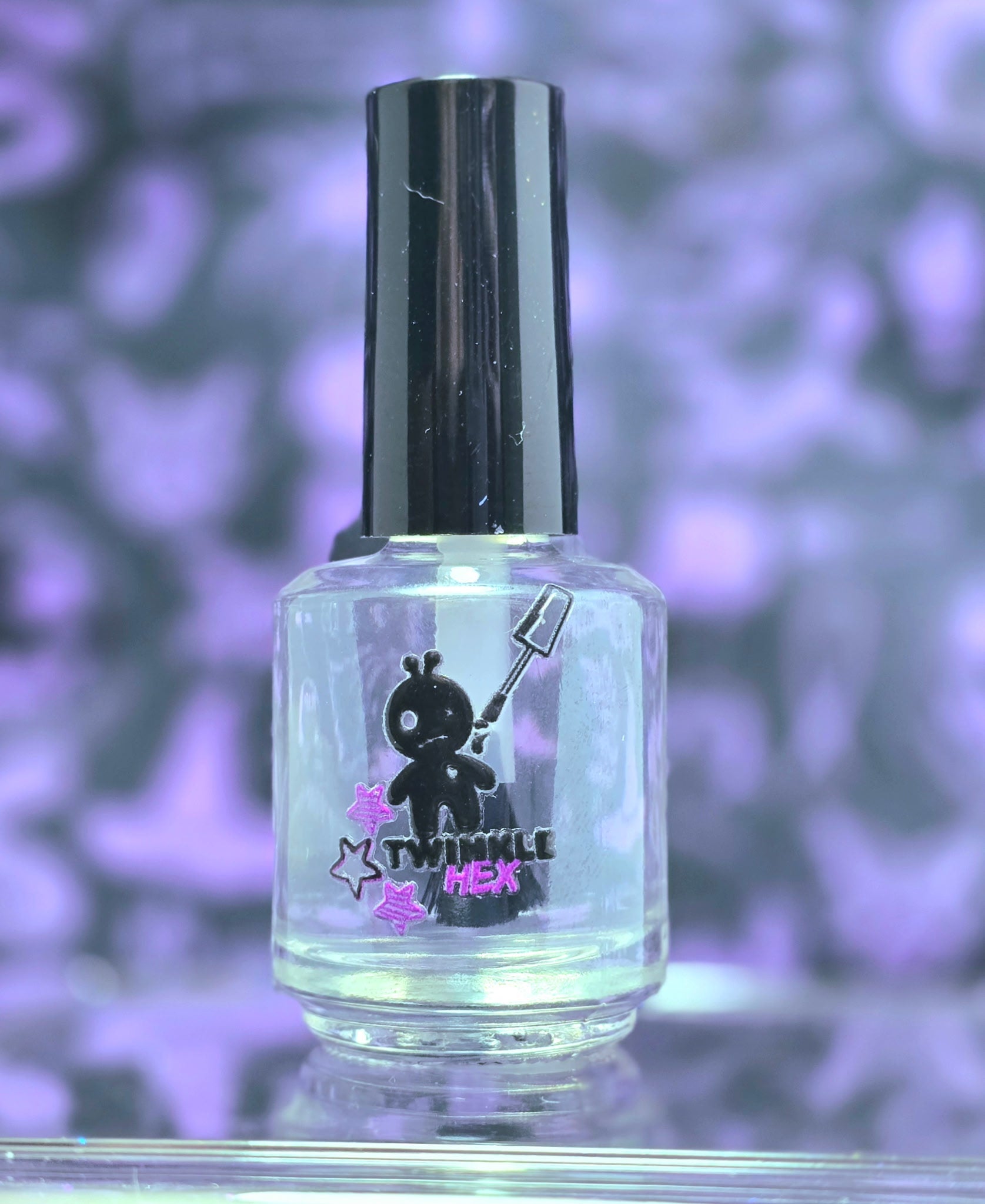 Quick Dry Top Coat nail polish by Twinkle & Hex Polish – bold handmade indie nail polish with flakes shimmer